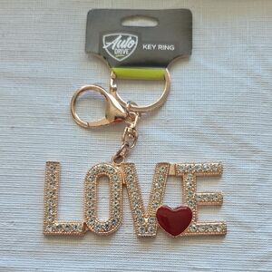 Rose Gold LOVE Key Ring
